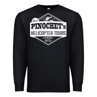 Black Pinochet Helicopter Tours Premium Sweatshirt - InspiraDesign
