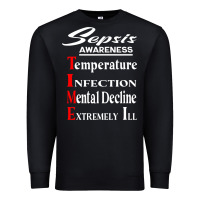 Black Sepsis Awareness  Know Sepsis Signs  Sepsis Surviv Premium Sweatshirt - InspiraDesign