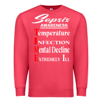 Cardinal Sepsis Awareness  Know Sepsis Signs  Sepsis Surviv Premium Sweatshirt - InspiraDesign