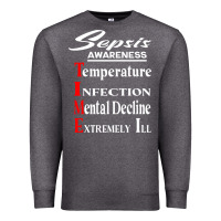 Charcoal Heather Sepsis Awareness  Know Sepsis Signs  Sepsis Surviv Premium Sweatshirt - InspiraDesign
