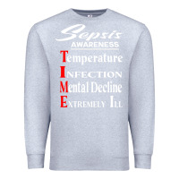 Heather Grey Sepsis Awareness  Know Sepsis Signs  Sepsis Surviv Premium Sweatshirt - InspiraDesign