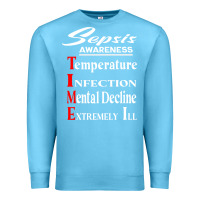 Ocean Blue Sepsis Awareness  Know Sepsis Signs  Sepsis Surviv Premium Sweatshirt - InspiraDesign