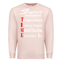 Pale Pink Sepsis Awareness  Know Sepsis Signs  Sepsis Surviv Premium Sweatshirt - InspiraDesign