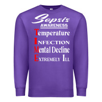 Purple Sepsis Awareness  Know Sepsis Signs  Sepsis Surviv Premium Sweatshirt - InspiraDesign