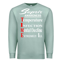 Seafoam Sepsis Awareness  Know Sepsis Signs  Sepsis Surviv Premium Sweatshirt - InspiraDesign