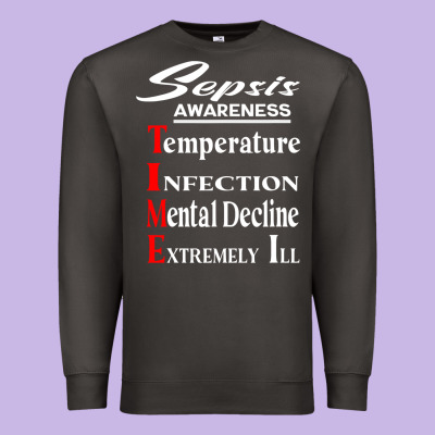 Sepsis Awareness  Know Sepsis Signs  Sepsis Surviv Premium Sweatshirt Designed By Inspiradesign