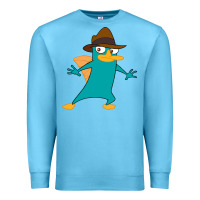Ocean Blue Perry The Platypus Premium Sweatshirt - InspiraDesign