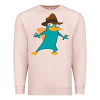 Pale Pink Perry The Platypus Premium Sweatshirt - InspiraDesign