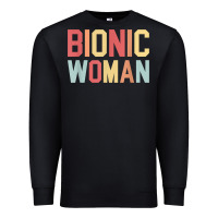 Black bionic woman injury accident broken hip leg arm surgery t shirt Premium Sweatshirt - InspiraDesign