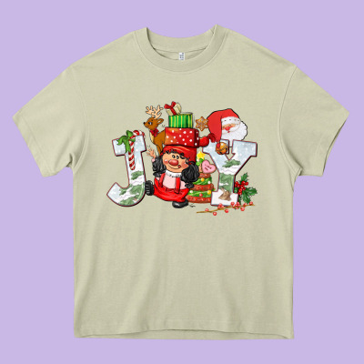 Christmas Joy Girl Gnome Heavy Core Tee Designed By Cowgirlartshop