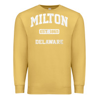 Antique Gold milton delaware de vintage state athletic style t shirt Premium Sweatshirt - InspiraDesign