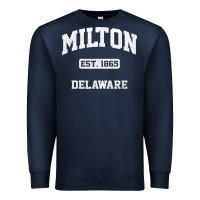Navy milton delaware de vintage state athletic style t shirt Premium Sweatshirt - InspiraDesign