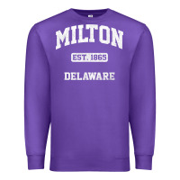 Purple milton delaware de vintage state athletic style t shirt Premium Sweatshirt - InspiraDesign