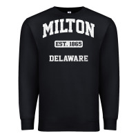 Black milton delaware de vintage state athletic style t shirt Premium Sweatshirt - InspiraDesign