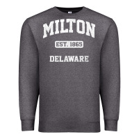 Charcoal Heather milton delaware de vintage state athletic style t shirt Premium Sweatshirt - InspiraDesign