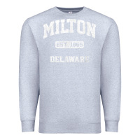 Heather Grey milton delaware de vintage state athletic style t shirt Premium Sweatshirt - InspiraDesign