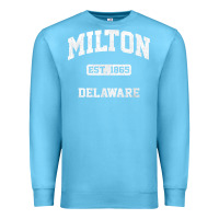 Ocean Blue milton delaware de vintage state athletic style t shirt Premium Sweatshirt - InspiraDesign