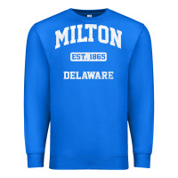 True Royal milton delaware de vintage state athletic style t shirt Premium Sweatshirt - InspiraDesign