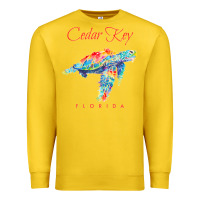 Lemon Cedar Key Florida Watercolor Sea Turtle Sweatshirt Premium Sweatshirt - InspiraDesign