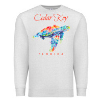 Oatmeal Heather Cedar Key Florida Watercolor Sea Turtle Sweatshirt Premium Sweatshirt - InspiraDesign