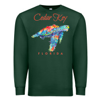 Sports Green Cedar Key Florida Watercolor Sea Turtle Sweatshirt Premium Sweatshirt - InspiraDesign