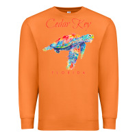 Carrot Cedar Key Florida Watercolor Sea Turtle Sweatshirt Premium Sweatshirt - InspiraDesign