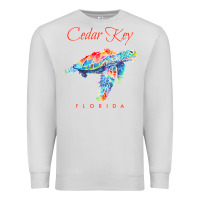Dove Grey Cedar Key Florida Watercolor Sea Turtle Sweatshirt Premium Sweatshirt - InspiraDesign