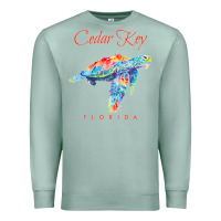 Seafoam Cedar Key Florida Watercolor Sea Turtle Sweatshirt Premium Sweatshirt - InspiraDesign