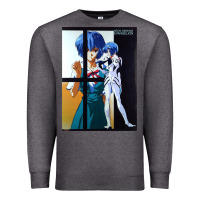Charcoal Heather Neon Genesis Evangelion Rei Ayanami Premium Sweatshirt - InspiraDesign
