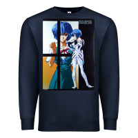Navy Neon Genesis Evangelion Rei Ayanami Premium Sweatshirt - InspiraDesign
