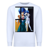 White Neon Genesis Evangelion Rei Ayanami Premium Sweatshirt - InspiraDesign