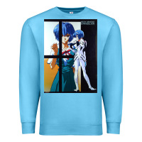 Ocean Blue Neon Genesis Evangelion Rei Ayanami Premium Sweatshirt - InspiraDesign