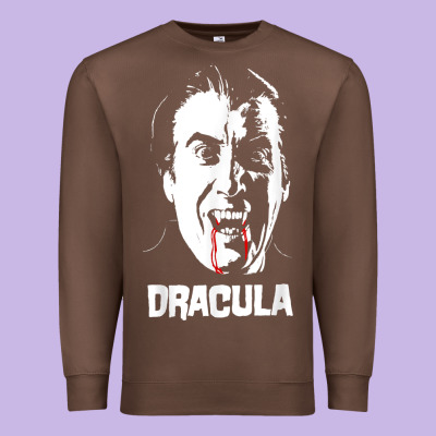 Dracula Vampire Classic Horror Flick White T Shirt Premium Sweatshirt Designed By Inspiradesign