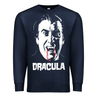 Navy dracula vampire classic horror flick white t shirt Premium Sweatshirt - InspiraDesign