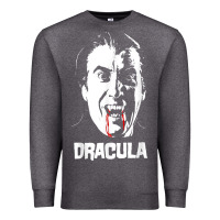 Charcoal Heather dracula vampire classic horror flick white t shirt Premium Sweatshirt - InspiraDesign