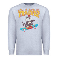 Heather Grey trasher Premium Sweatshirt - InspiraDesign