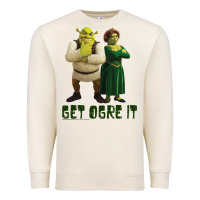 Sandshell Shrek Fiona & Shrek Get Ogre It Text Poster Premium Sweatshirt - InspiraDesign