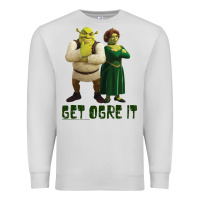 Dove Grey Shrek Fiona & Shrek Get Ogre It Text Poster Premium Sweatshirt - InspiraDesign