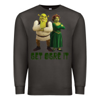 Smoke Shrek Fiona & Shrek Get Ogre It Text Poster Premium Sweatshirt - InspiraDesign