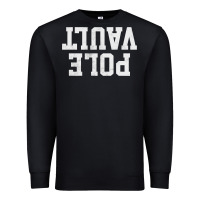 Black pole vault t shirt upside down funny pole vault jumper shirt Premium Sweatshirt - InspiraDesign