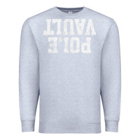 Heather Grey pole vault t shirt upside down funny pole vault jumper shirt Premium Sweatshirt - InspiraDesign