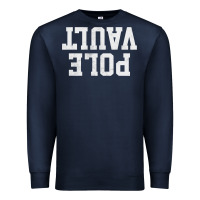 Navy pole vault t shirt upside down funny pole vault jumper shirt Premium Sweatshirt - InspiraDesign