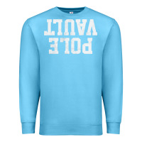 Ocean Blue pole vault t shirt upside down funny pole vault jumper shirt Premium Sweatshirt - InspiraDesign
