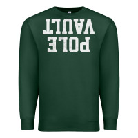 Sports Green pole vault t shirt upside down funny pole vault jumper shirt Premium Sweatshirt - InspiraDesign