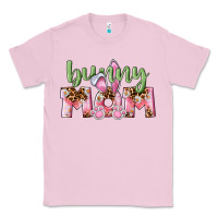 Bubblegum Pink Happy Easter Bunny Mom Classic Tee - CowGirlArtShop