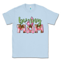 Dusty Blue Happy Easter Bunny Mom Classic Tee - CowGirlArtShop