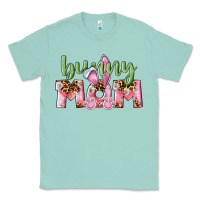 Seafoam Happy Easter Bunny Mom Classic Tee - CowGirlArtShop