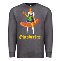 Charcoal Heather barmaid oktoberfest funny german woman dirndl bratwurst t shirt Premium Sweatshirt - InspiraDesign