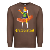 Chestnut barmaid oktoberfest funny german woman dirndl bratwurst t shirt Premium Sweatshirt - InspiraDesign
