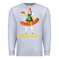 Heather Grey barmaid oktoberfest funny german woman dirndl bratwurst t shirt Premium Sweatshirt - InspiraDesign